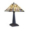 CHLOE Lighting KINSEY Mission Tiffany-Style Blackish Bronze 1 Light Table Lamp 12 Wide