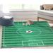 Well Woven Kids Rugs Soccer Field Modern Green Printed Distressed Machine Washable 3 3 x 5 Area Rug