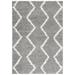 SAFAVIEH Venus Carleen Chevron Shag Area Rug 5 3 x 7 6 Grey/Ivory