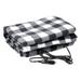 Electric Heated Blanket for Car Truck Boat or RV 59 x 43 Plaid Heated Blanket Automotive Interior Warm Winter Home Office Unbranded (Grey)