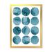 Designart Blue Aquamarine Circles Geometric Elements Modern Framed Art Print