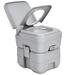 Portable Toilet 5.3 Gallon Travel RV Potty with Double Outlet Rotating Spout Anti-Leak Handle Pump for Camping Boating Trips