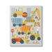 Stupell Industries Construction Vehicles Bulldozing Buildings Traffic Cones Illustration Canvas Wall Art 36 x 48 Design by Lisa Perry Whitebutton