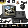 Night Vision Car DVR 2 Camera Lens Camera Car Cameras Lens 4.0 Inch Dual Lens Camera 1080P Video Recorder Dash Camera DVR Car Rear View Camera(No rear camera)