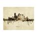 Michael Tompsett Pittsburgh Pennsylvania Skyline Vintage Canvas Art