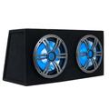 LightRage100 - Dual 10 Inch 1000 Watt Car Audio Subwoofer Enclosure with RGB Illumination