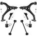 Detroit Axle - Front Lower Control Arms Upper Ball Joints Sway Bars Outer Tie Rods Replacement for 2006-2010 Jeep Commander - [2005-2010 Jeep Grand Cherokee exc.SRT8] - 8pc Set