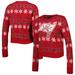 Women's FOCO Red Tampa Bay Buccaneers Ugly Holiday Cropped Sweater