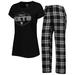 Women's Concepts Sport Black/Gray Brooklyn Nets Badge T-Shirt & Pajama Pants Sleep Set