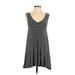 American Eagle Outfitters Casual Dress - A-Line V Neck Sleeveless: Black Print Dresses - Women's Size X-Small