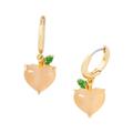 Kate Spade Jewelry | Kate Spade Fruit Salad Peach Huggie Earrings Gold | Color: Gold/Orange | Size: Os
