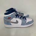 Nike Shoes | Jordan 1 Mid Se Gs Shoes Size 7y Womens 8.5 French Blue Fire Red Dr6235-401 | Color: Blue/Red | Size: 8.5