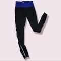 Lululemon Athletica Pants & Jumpsuits | Lululemon High Rise Ruched Striped Leggings | Color: Black/Blue | Size: 6