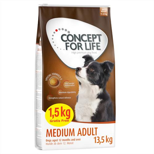 Concept for Life Medium Adult - 12 + 1,5 kg gratis!