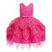 MarinaVida Girls Tulle Flower Princess Wedding Dress for Toddler and Baby Girl Bowknot Lace Tulle Tutu Dress