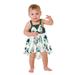 Fesfesfes Parent-child Summer Boho Dress Casual Printed Beach Sleeveless Dress Mother-daughter Dress Mommy and Me Dresses Suit