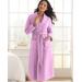 Appleseeds Women's Quilted Knit Belted Wrap Robe - Purple - XL - Misses