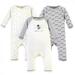 Touched by Nature Baby Boy Organic Cotton Coveralls 3pk Mr. Moon 0-3 Months