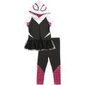 Marvel Spider-Man Spider-Gwen Ghost Spider Toddler Girls Cosplay T-Shirt and Leggings Outfit Set Toddler to Big Kid