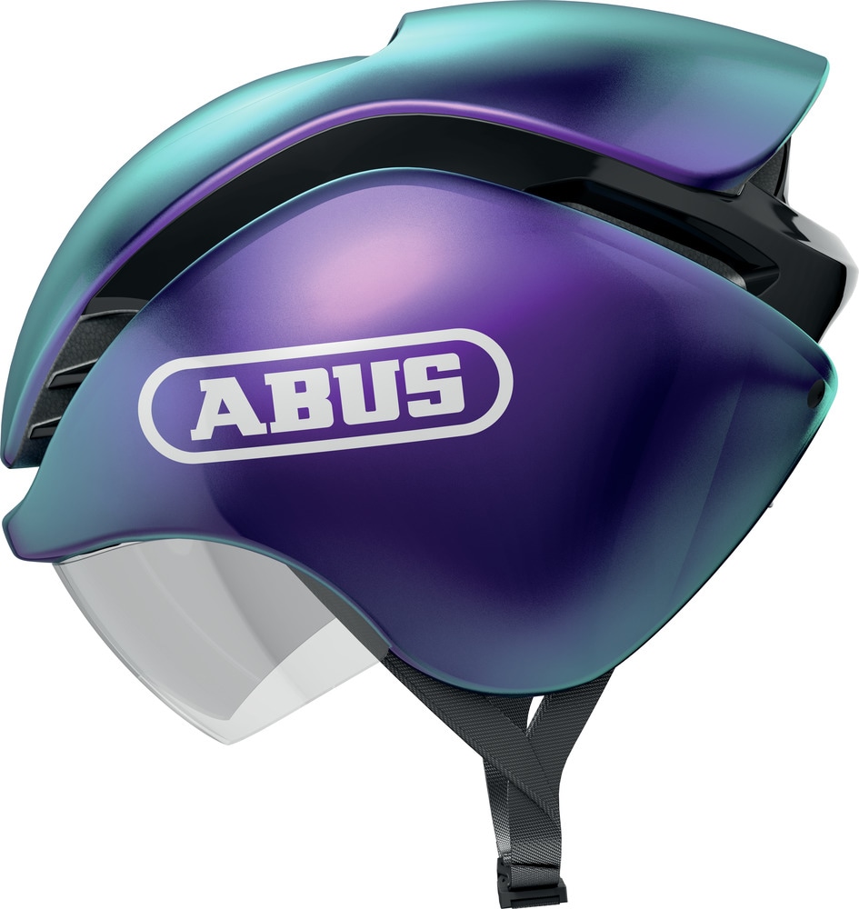 Rennradhelm ABUS "GAMECHANGER Tri shiny black" Gr. M, lila (flipflop lila), Helme, M Kopfumfang: 52cm - 58cm Image