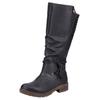 Winterstiefel RIEKER, Damen, Gr. 39, Normalschaft, schwarz, Lederimitat, casual, Schuhe, Langschaftstiefel, Blockabsatz, mit Rieker-TEX-Membran