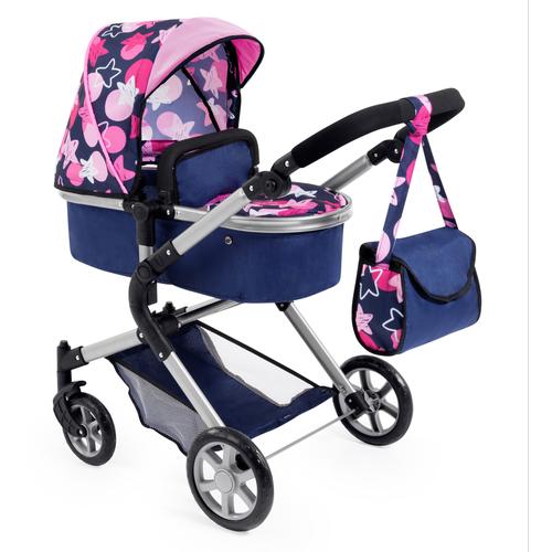 „Kombi-Puppenwagen BAYER „“City Neo, Blau““ Puppenwagen bunt (blau, pink, rosa) Kinder Puppenwagen -trage“