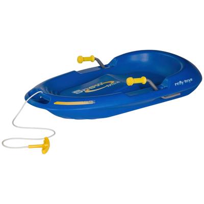 Schlitten ROLLY TOYS "rollySnow Max, blau", blau, Schlitten, KinderB:49cm H:19cm, Kunststoff, mit 2 Bremsen aus Metallrohr, B:49cm H:19cm