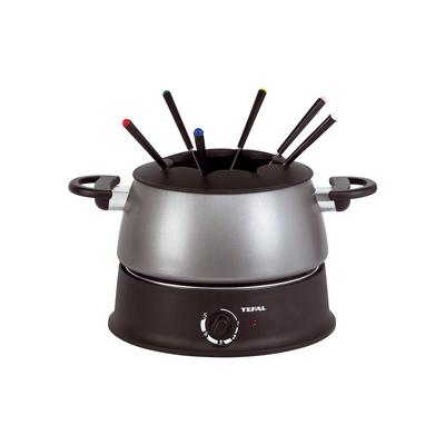 TEFAL Elektro-Fondue "EF3000.10", silber (edelstahlfarben), Fondues, 6 wärmeisolierte Fondue-Gabeln