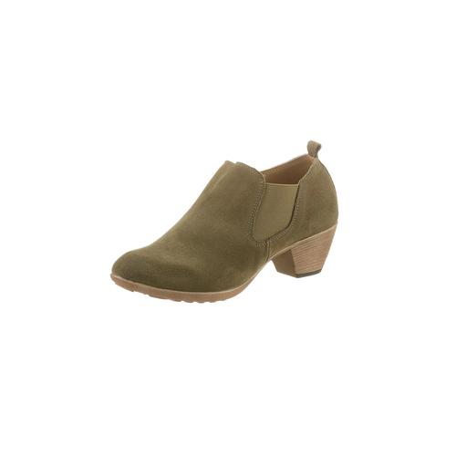 Cowboy Stiefelette Gr. 35, grün (khaki) Damen Schuhe Reißverschlussstiefeletten