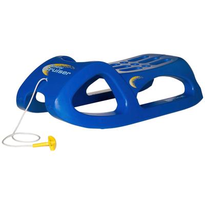 Schlitten ROLLY TOYS "rollySnow Cruiser, blau", blau, Schlitten, KinderB:44cm H:27cm, Kunststoff, mit Stahlschienen an den Kufen, B:44cm H:27cm