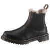 Chelseaboots DR. MARTENS "Leonore", Damen, Gr. 42, schwarz, Leder, Elastischer Einsatz, klassisch, Schuhe, Chunky Boots, Plateau Schuh, Boots mit Warmfutter