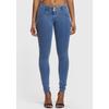 Jeggings FREDDY "WRUP2RC002ORG", Damen, Gr. M (38), N-Gr, blau (light, blau, denim), Stoff, Obermaterial: 84% Baumwolle, 16% Elasthan, casual, lang, Hosen, mit Lifting & Shaping Effekt