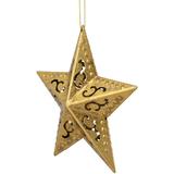 Northlight Seasonal 5.75" Gold Filigree Star Christmas Ornament Plastic in Gray/Yellow | 5.5 H x 5.75 W x 1.75 D in | Wayfair NORTHLIGHT GB94407