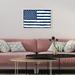 Oliver Gal Rocky Freedom Navy, Navy US Flag Modern Blue - Graphic Art on Canvas Canvas, Wood in Blue/White | 11 H x 16 W x 1.75 D in | Wayfair