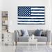Oliver Gal Rocky Freedom Navy, Navy US Flag Modern Blue - Graphic Art on Canvas Canvas, Wood in Gray | 37 H x 55 W x 1.75 D in | Wayfair