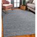 White 117 x 93 x 0.2 in Area Rug - Latitude Run® Handmade Hand Tufted Modern Geometric Blue/Ivory Rug Nylon/Wool | 117 H x 93 W x 0.2 D in | Wayfair