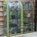 Tierra Garden Haxnicks Double Light-Booster Mini Greenhouse 59" W x 63" H x 15.7" D PVC Vinyl/ in Black/Gray/Green | 63 H x 59 W x 15.7 D in | Wayfair