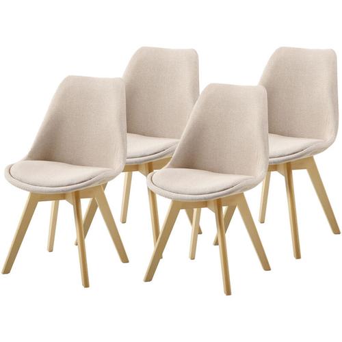 Hobag - Set aus vier skandinavischen bims Stühlen taupe - Taupe