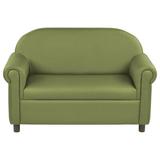 Factory Direct Partners Little Lux Club Polyurethane, Leather in Green | 24 H x 39 W x 18 D in | Wayfair 10493-FG