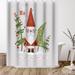 The Holiday Aisle® 71" x 74" Shower Curtain, Happy Christmas by PI Creative Art Polyester in Gray | 71 H x 74 W in | Wayfair