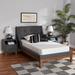 Corrigan Studio® Kaiyana Mid-Century Modern Transitional Dark Gray Fabric Upholstered Twin Size 3-Piece Bedroom Set Upholstered | Wayfair