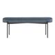meet Ovale Bank »Gaia L« mit Samtbezug blau, 118x45.5x42 cm