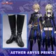 UWOWO-Chaussures de cosplay Lumine AWindsor Bottes Genshin Impact Chaussures de cosplay Fanart