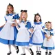 Alice au Pays des Merveilles Cosplay Maid Costumes pour Enfants Robe de Barrage Lolita pour Bol