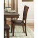 Transitional Set of 2 Upholstered Seat Back Casual Brown Finish Wooden Side Chairs Dining Chairs for Dining Room Furniture