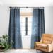 1-piece Blackout Grid Pattern Navy Made-to-Order Curtain Panel