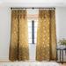 1-piece Sheer Moon And Stars Mustard Made-to-Order Curtain Panel