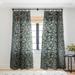 1-piece Sheer Springtime Florals On Dark Made-to-Order Curtain Panel