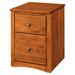 Alder Wood Rolling File Cabinet in Warm Cherry - Built in the USA