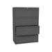 HON 4 Drawers Lateral Lockable Filing Cabinet Charcoal